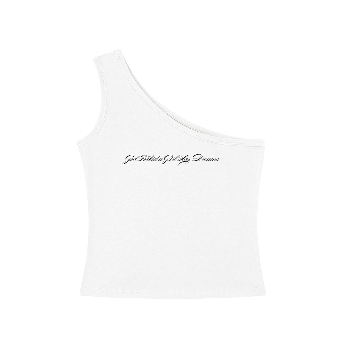 by Josie Man 'God Forbid a Girl Has Dreams' One Shoulder Vest
